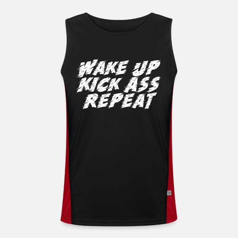 Wake Up Repeat Men's Functional Contrast Tank Top 