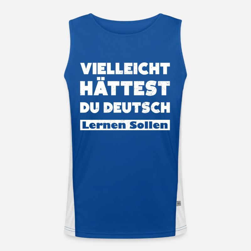Germany Quotes Men's Functional Contrast Tank Top 