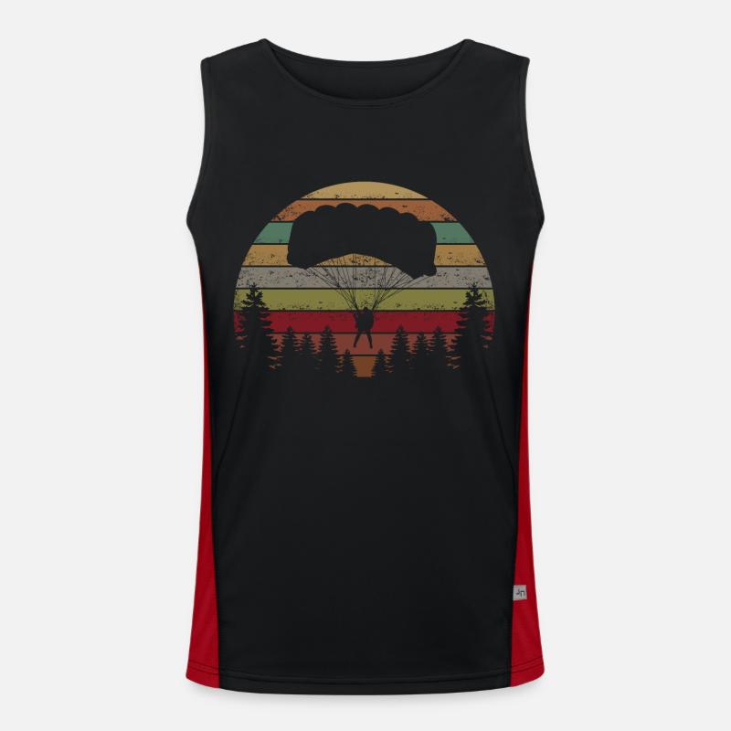 Skydive Evolution: Skydiver Design Men's Functional Contrast Tank Top 