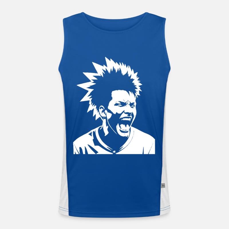 Screaming Punkrocker avec Mohican Anarchy Punk Débardeur respirant contrasté Homme 