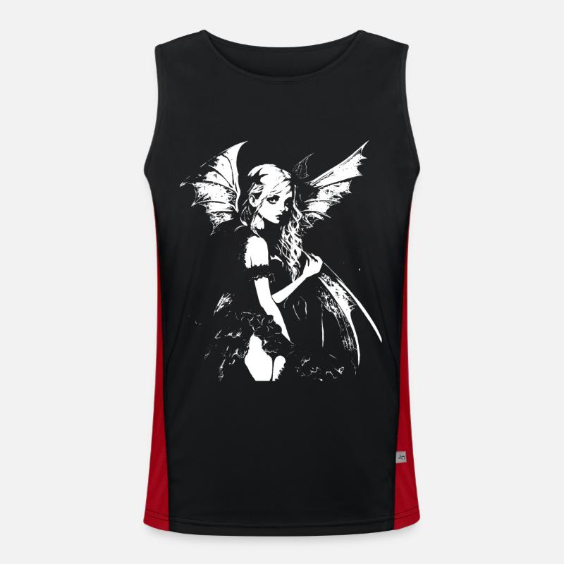 Fairycore Esthétique Squelette Fée Goth Grunge G Débardeur respirant contrasté Homme 