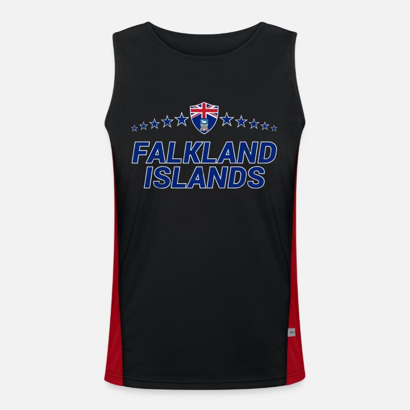 Falkland Islands Men's Functional Contrast Tank Top 