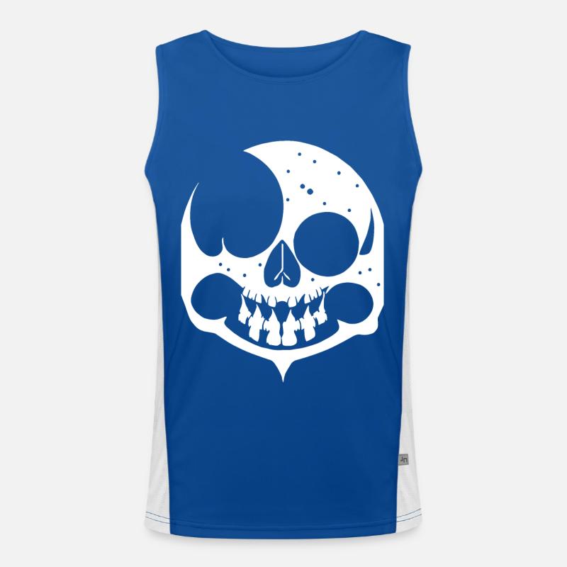 Horror Schädel Schädel Kunst Schädel Gothic Heavy Metal Funktionelles Kontrast-Tank Top für Männer 