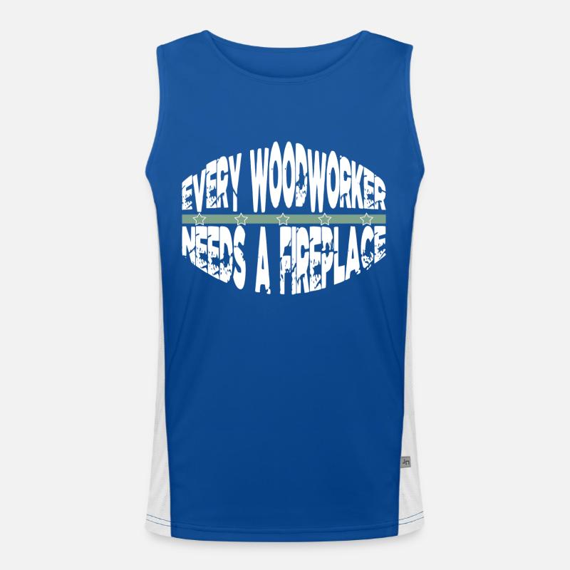 Carpenter Joke Geek Woodworking Gift Apprentice Men's Functional Contrast Tank Top 