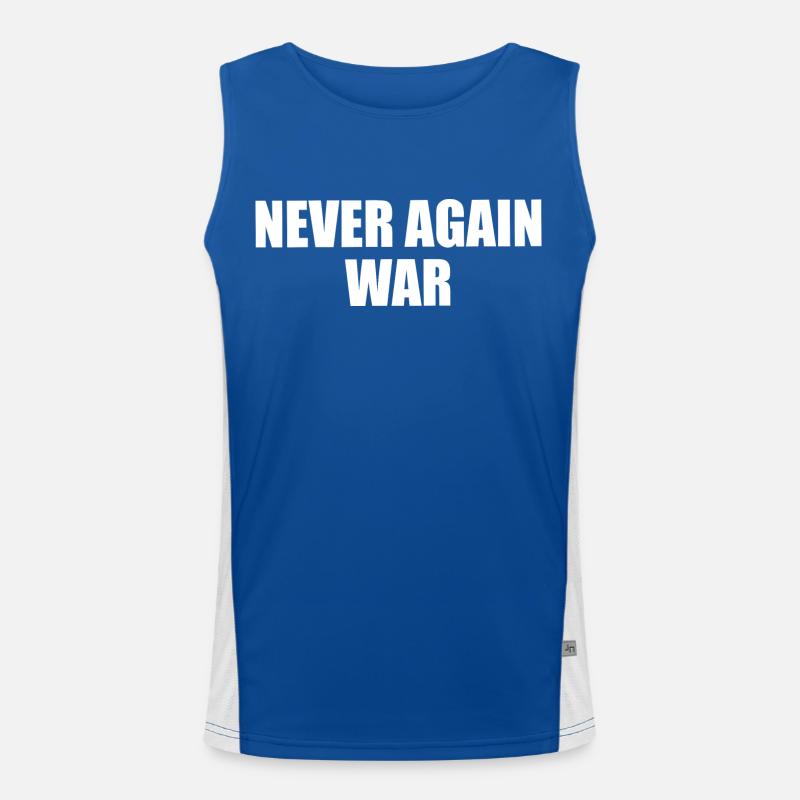 never again war Men's Functional Contrast Tank Top 