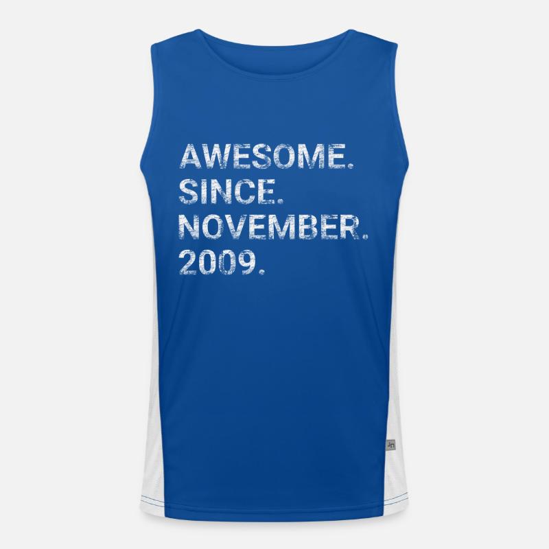 Awesome Since November 2009 Men's Functional Contrast Tank Top 