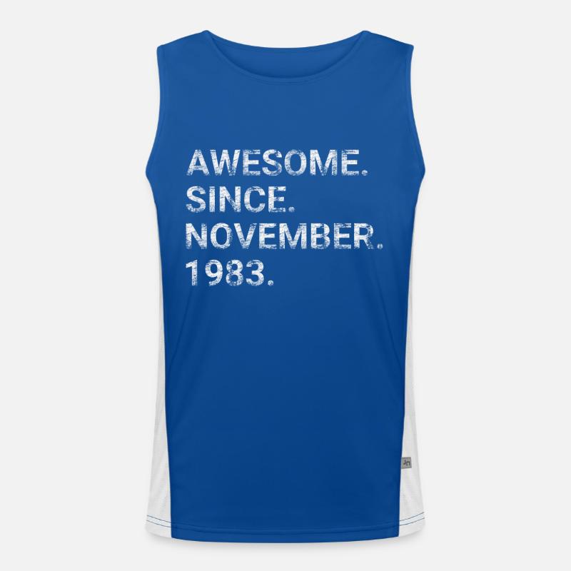 Awesome Since November 1983 Men's Functional Contrast Tank Top 