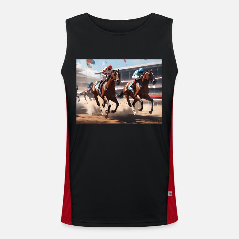 Course de chevaux #1 Débardeur respirant contrasté Homme 