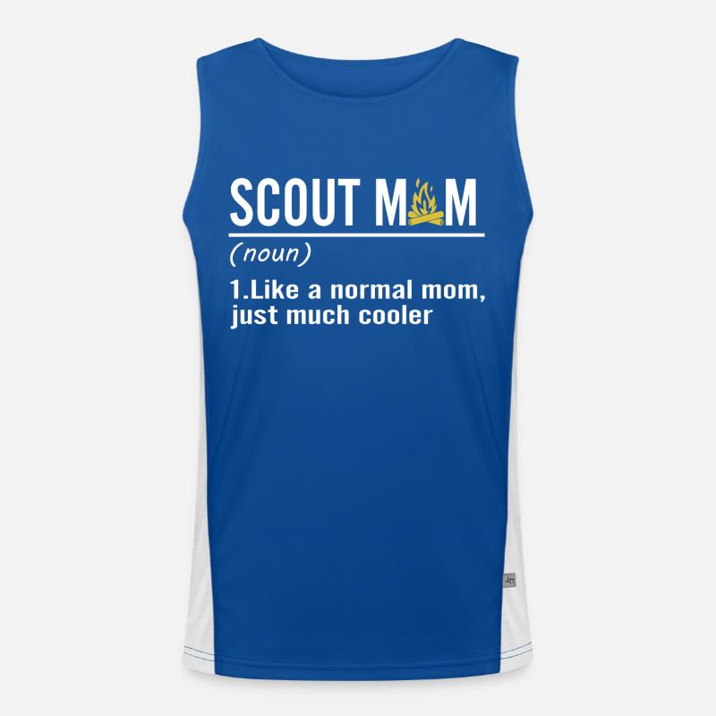 Scouting Lustige Pfadfindermutter Definition Funktionelles Kontrast-Tank Top für Männer 