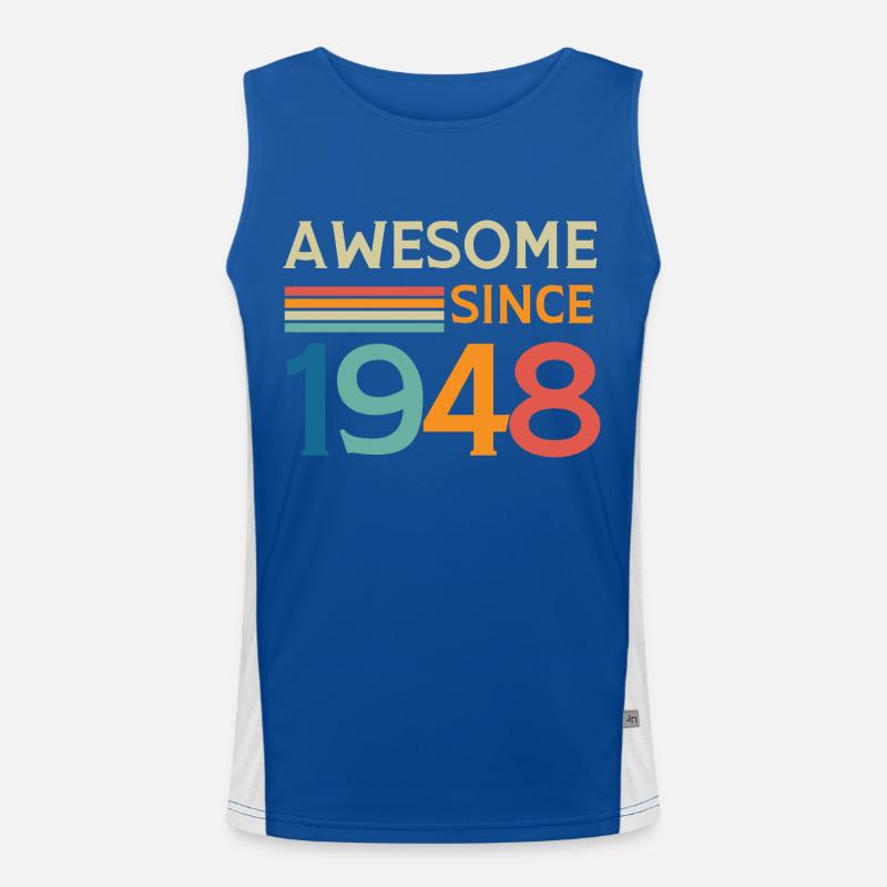 Großartig seit 1948 Funktionelles Kontrast-Tank Top für Männer 