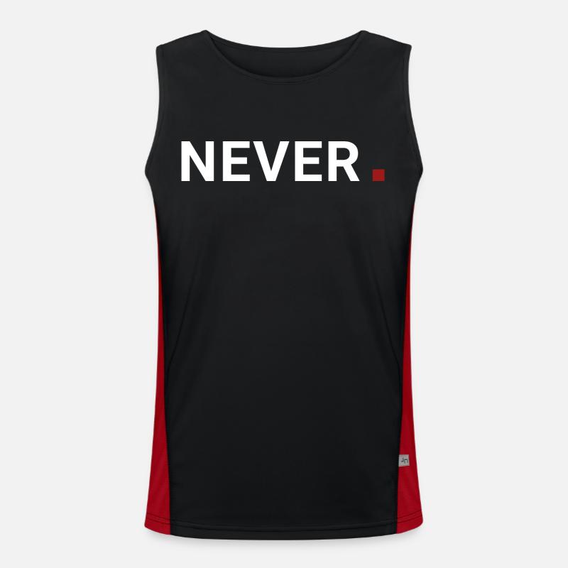 Never point. It never means. Motivation - Men's Functional Contrast Tank Top  - black/red