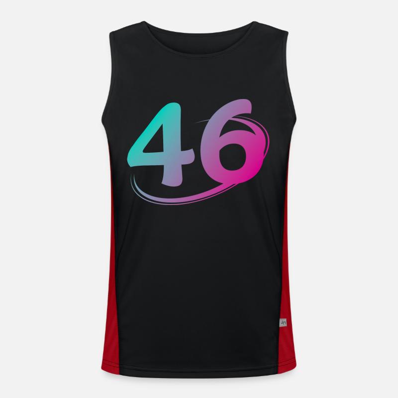 Number 46 multicolor Men's Functional Contrast Tank Top 