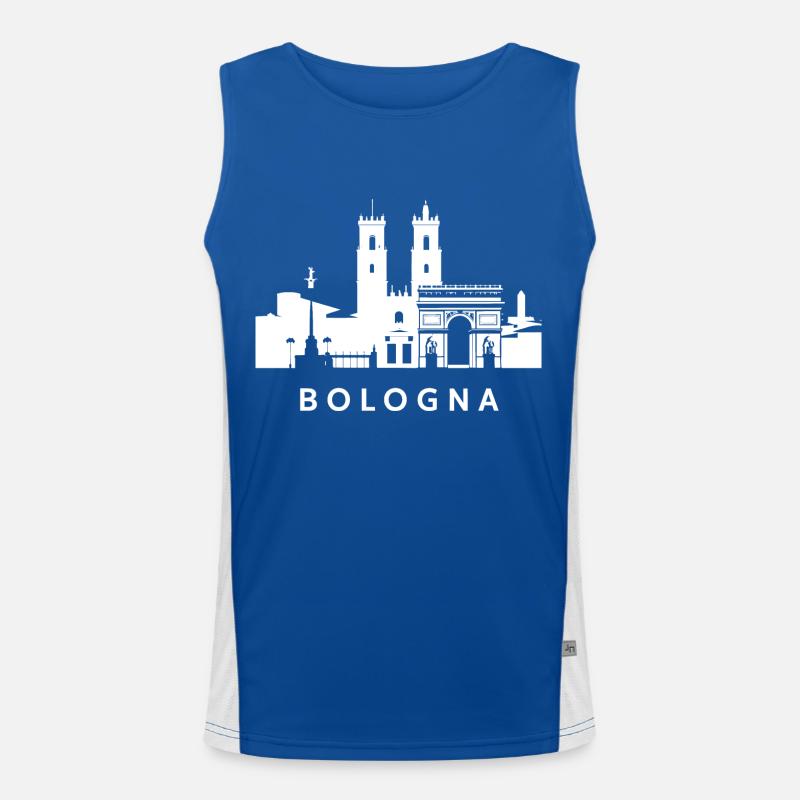 Emilia Romagna Skyline Funktionelles Kontrast-Tank Top für Männer 