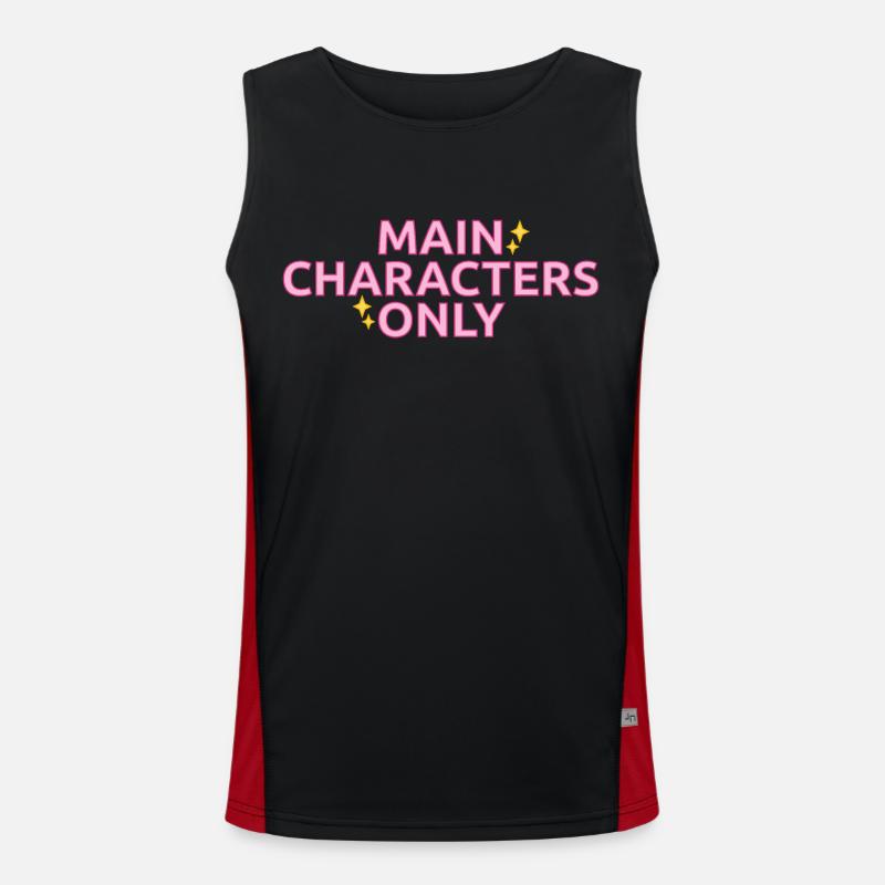 Main Characters Only statement design Men's Functional Contrast Tank Top 