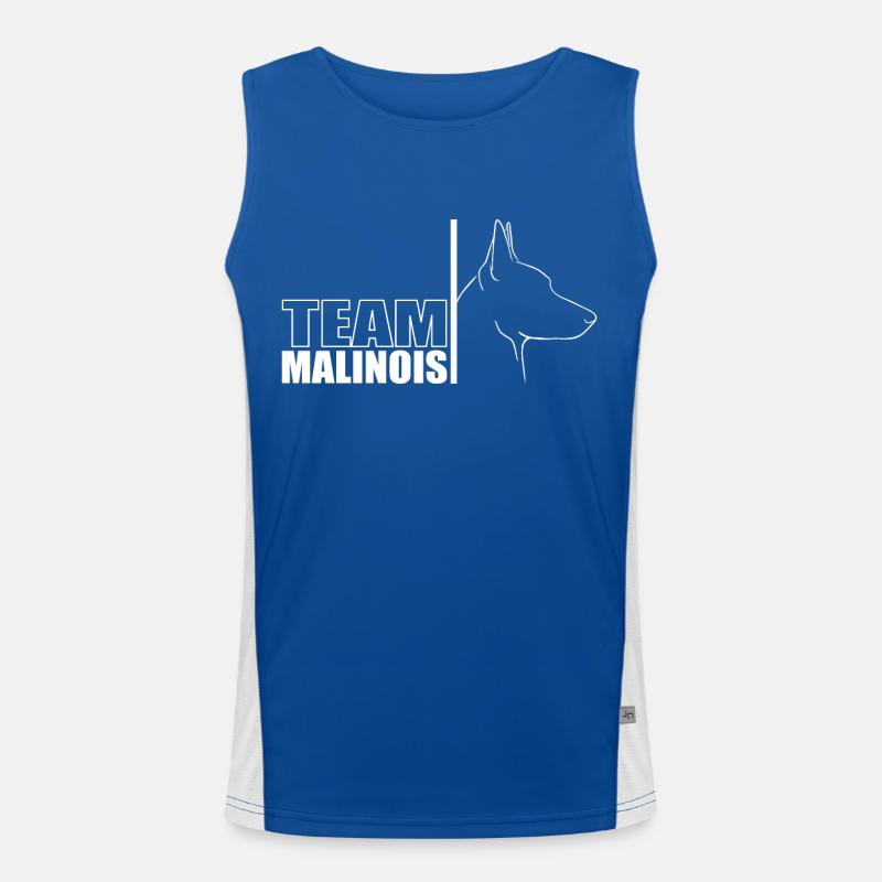 TEAM Malinois Chiens Chien Berger Wilsigns Débardeur respirant contrasté Homme 