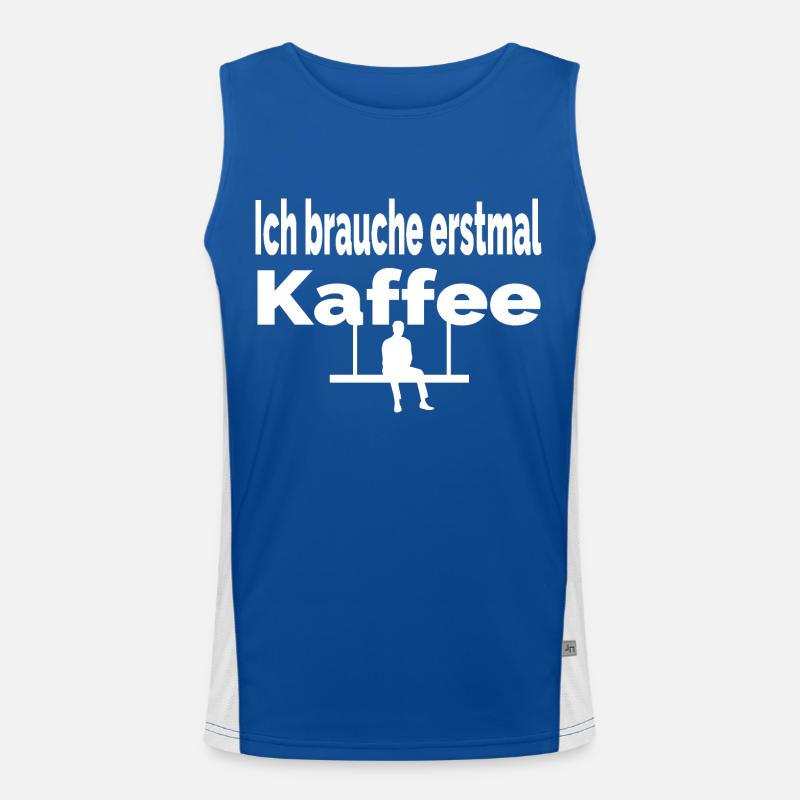 Kaffee Funktionelles Kontrast-Tank Top für Männer 