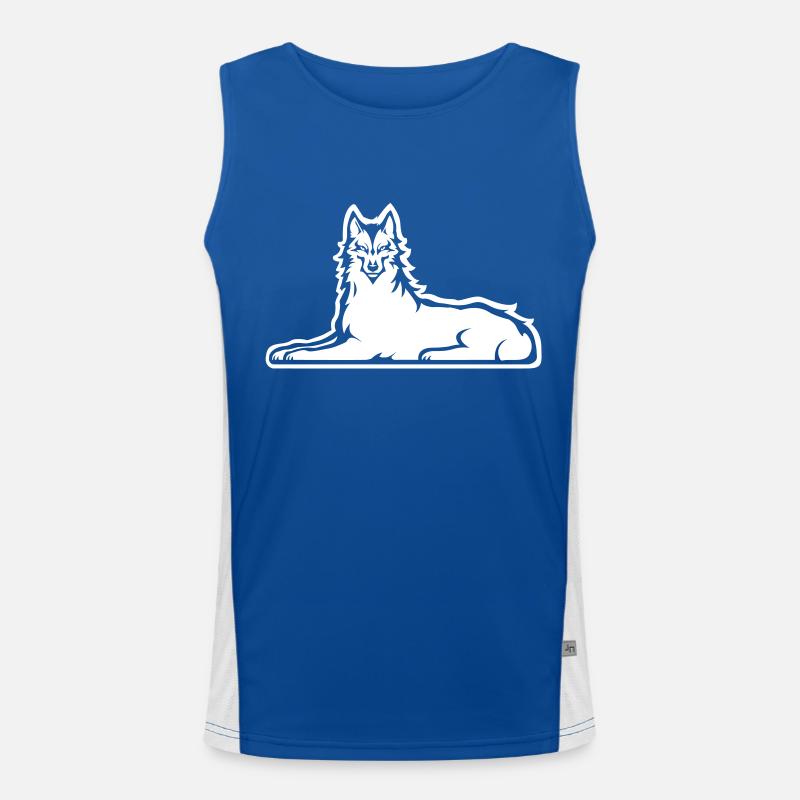 Chechen White Wolf Men's Functional Contrast Tank Top 