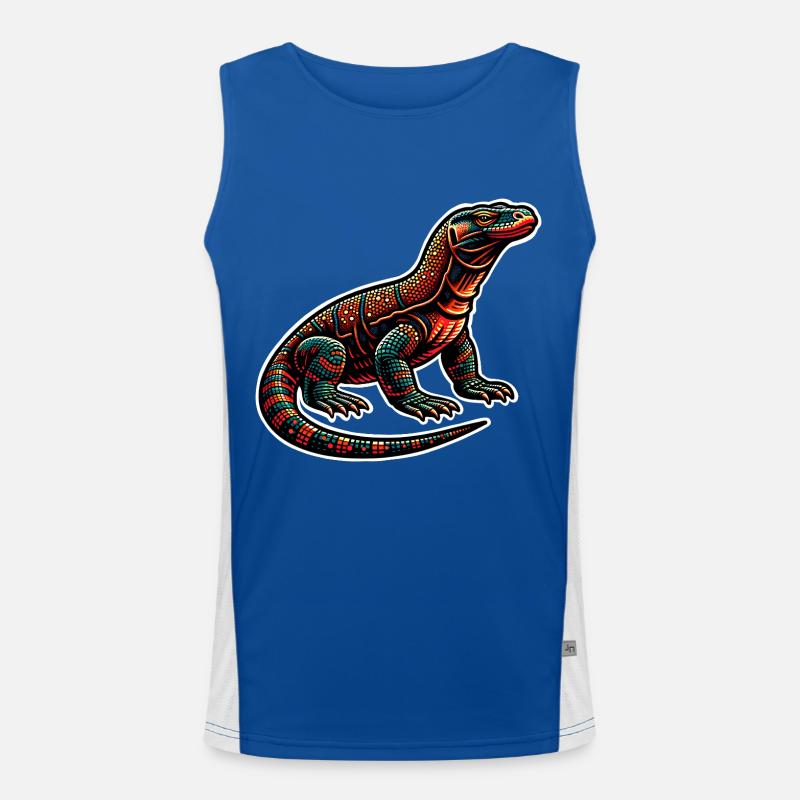 Komodowaran Komodo Dragon Funktionelles Kontrast-Tank Top für Männer 