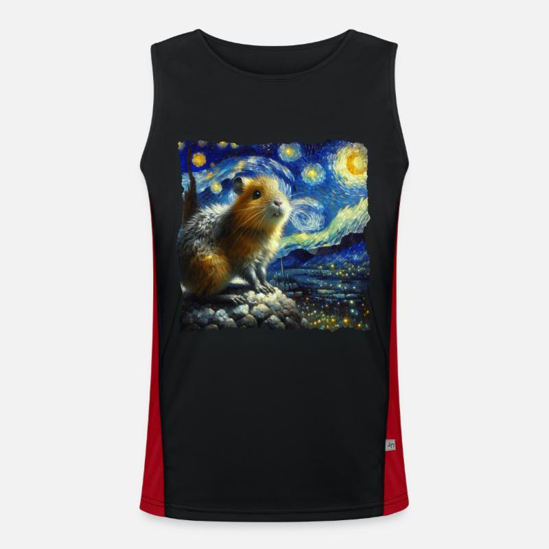 Aguti Starry Night Funktionelles Kontrast-Tank Top für Männer 