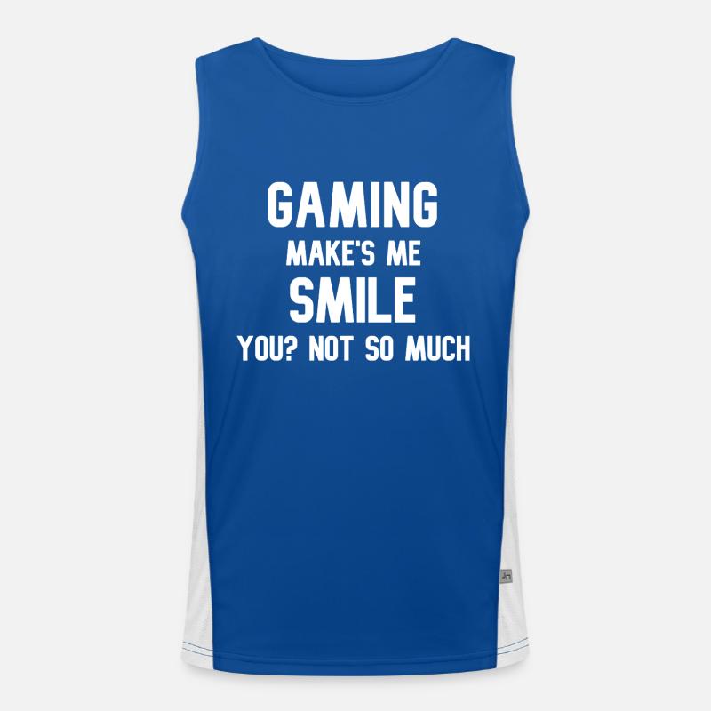 GamingmakesmeSmile Funktionelles Kontrast-Tank Top für Männer 