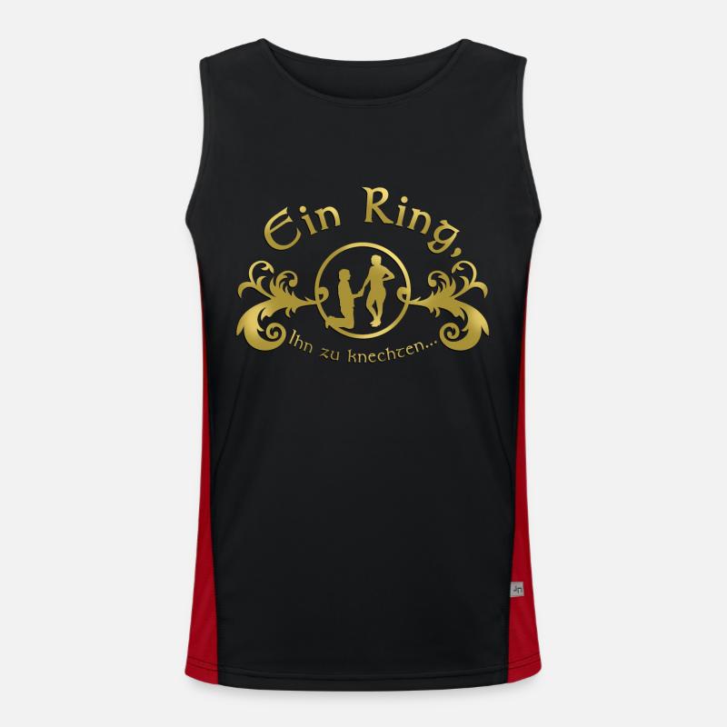 Ein Ring Funktionelles Kontrast-Tank Top für Männer 
