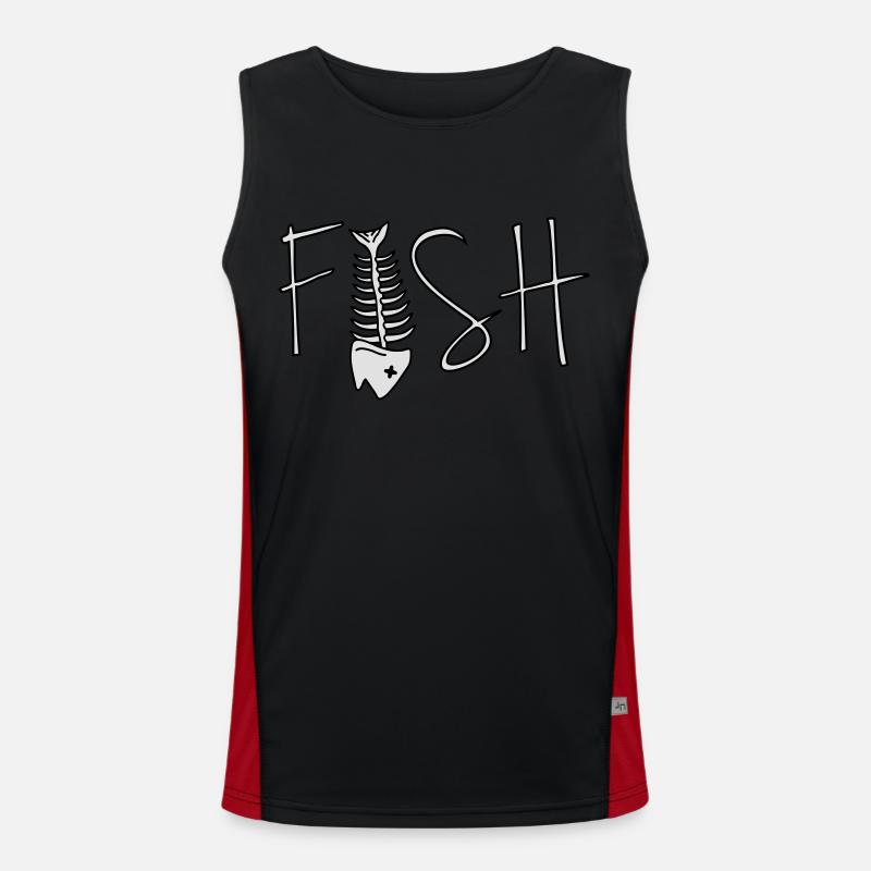 Fish Funktionelles Kontrast-Tank Top für Männer 