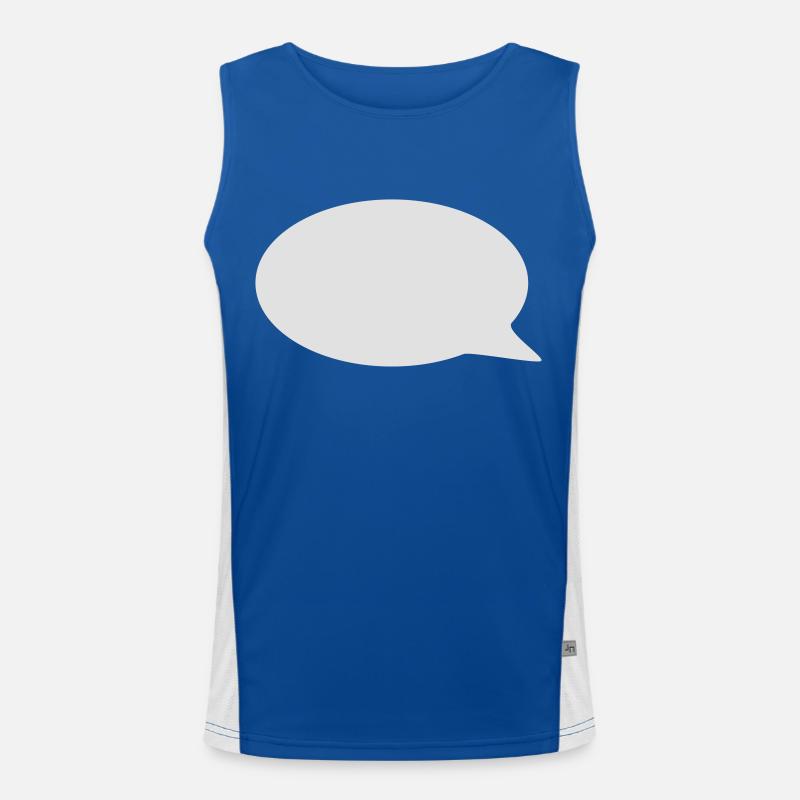 Sprechblase // Comic // Spruch machen // Aussage Funktionelles Kontrast-Tank Top für Männer 