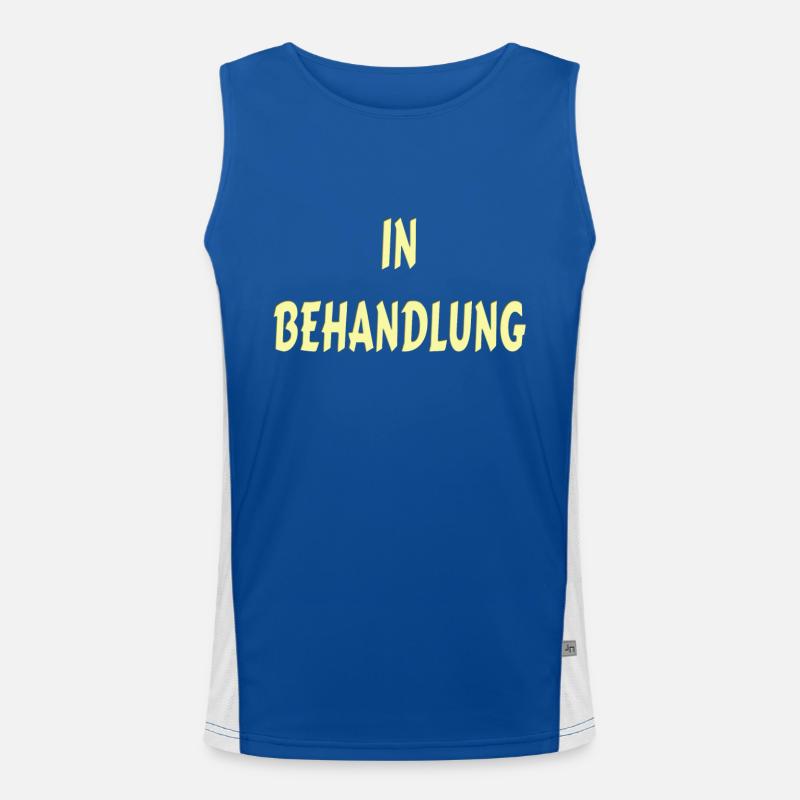 Spruch - In Behandlung Funktionelles Kontrast-Tank Top für Männer 
