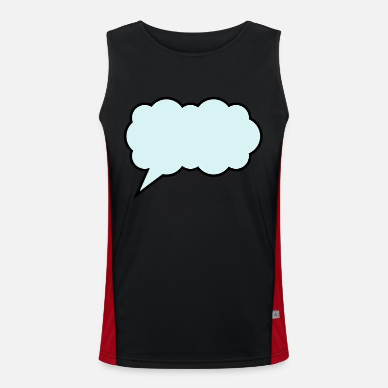 sprechblase cloud Funktionelles Kontrast-Tank Top für Männer 