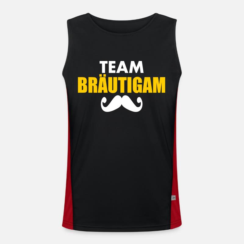 Team bräutigam Funktionelles Kontrast-Tank Top für Männer 