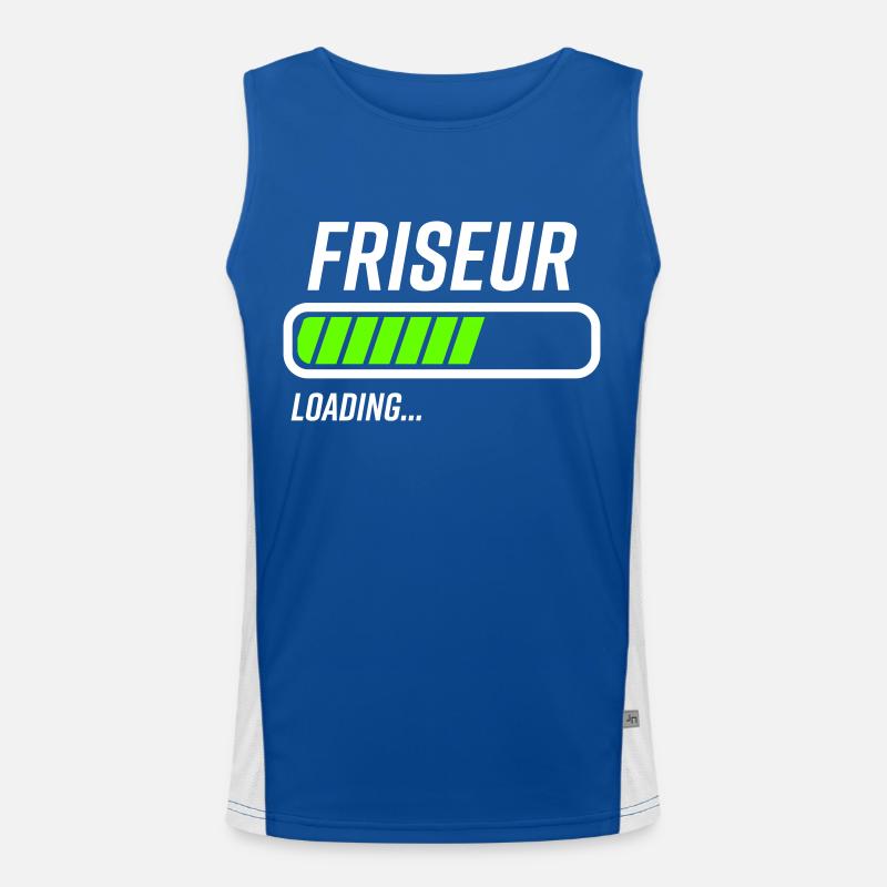 Friseur Loading Ladebalken Funktionelles Kontrast-Tank Top für Männer 