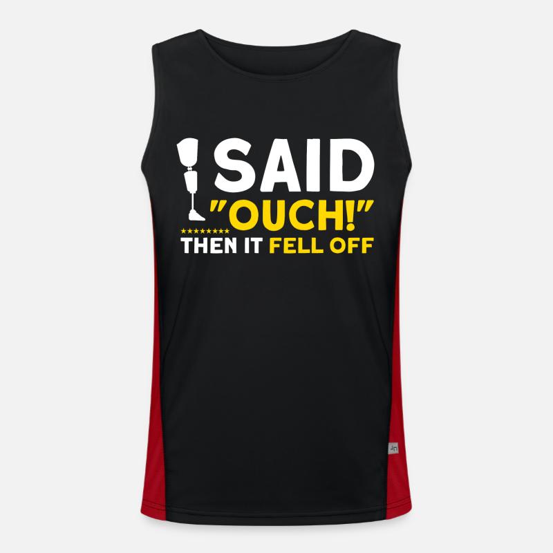 Handicap Amputierter Amputation Beinprothese Funktionelles Kontrast-Tank Top für Männer 