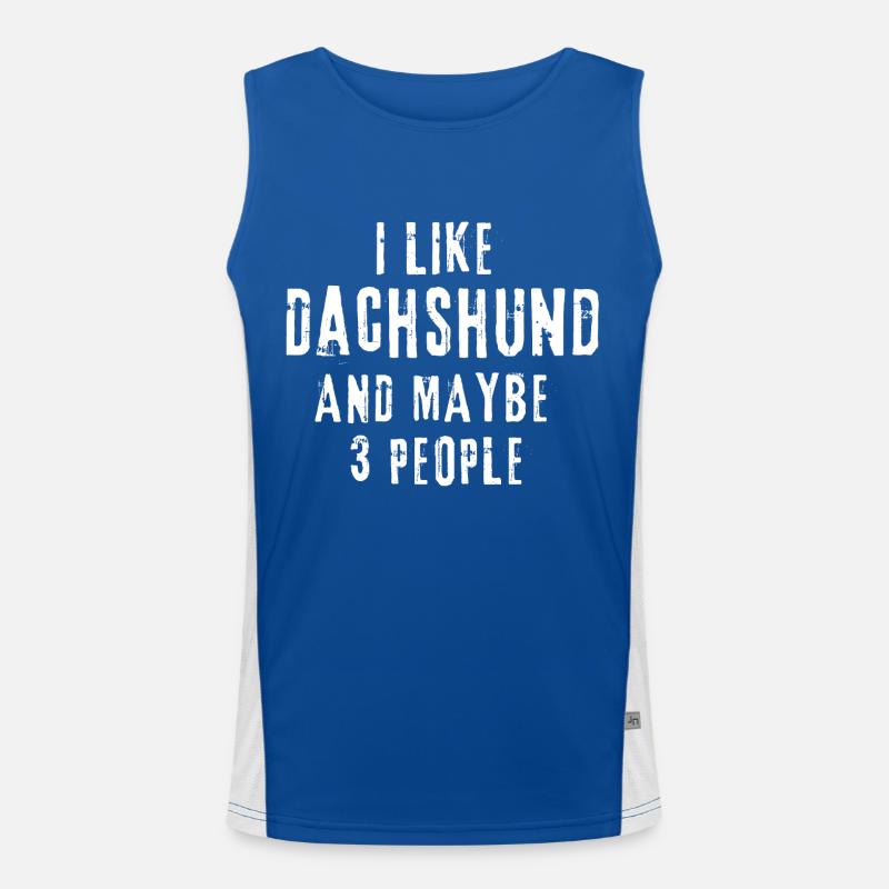 Dackel Funktionelles Kontrast-Tank Top für Männer 