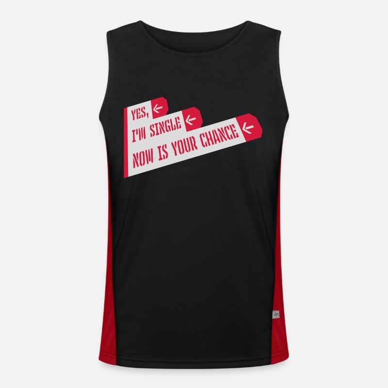 single now your chance Funktionelles Kontrast-Tank Top für Männer 