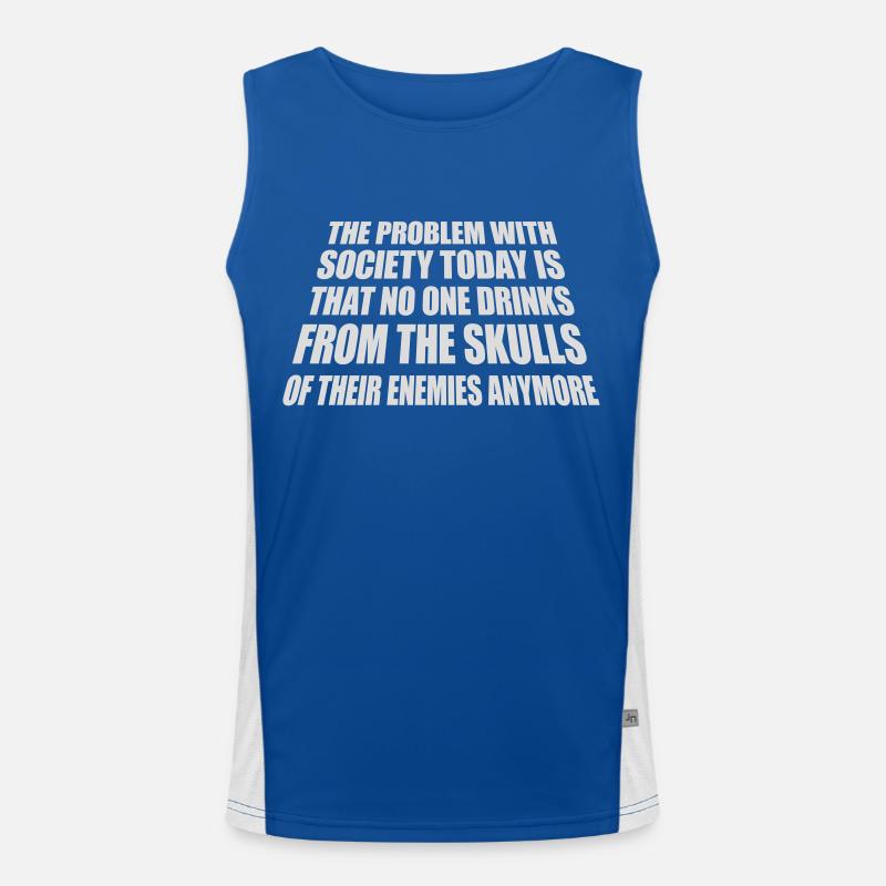 drinks from enemies skulls Men's Functional Contrast Tank Top 