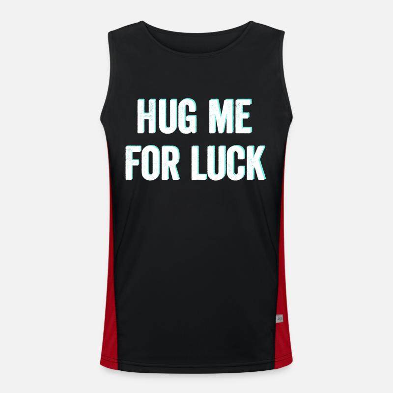 Hug me for luck Men's Functional Contrast Tank Top 