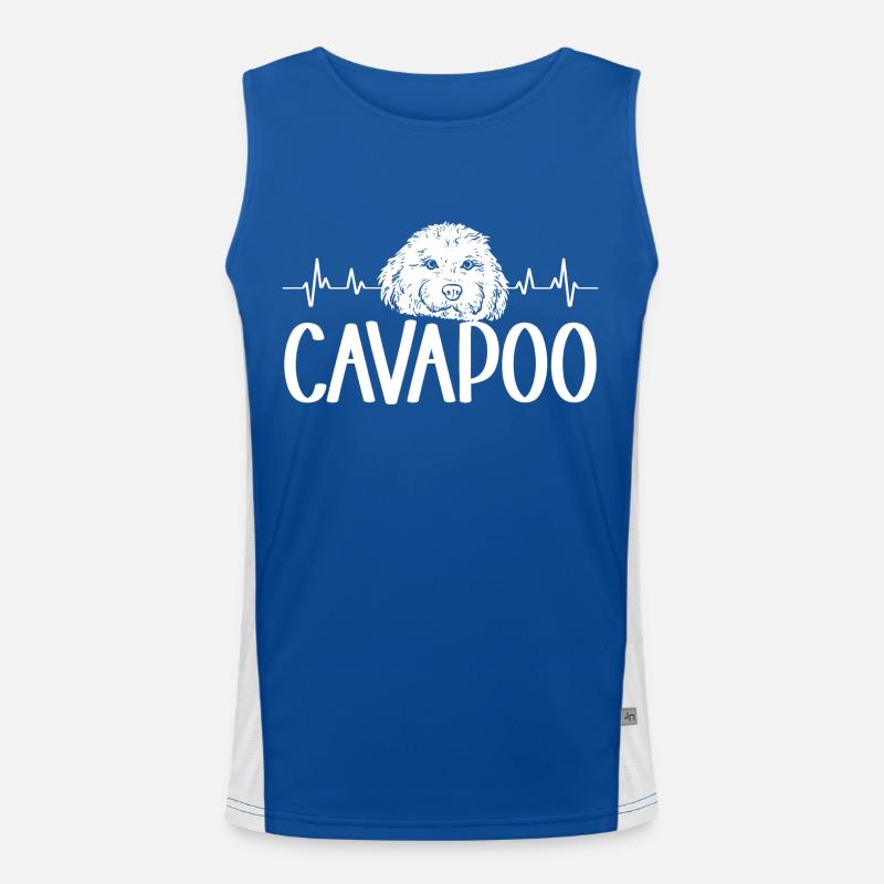 Cavapoo Cavoodle Capoodle Hund Funktionelles Kontrast-Tank Top für Männer 