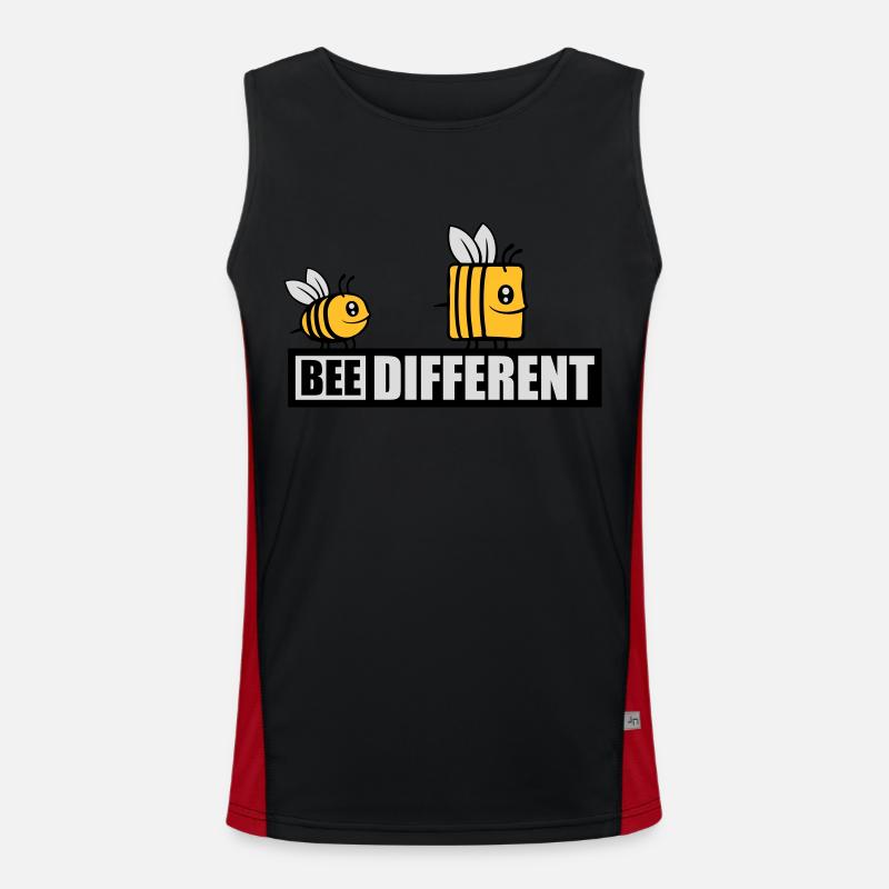 bee different Spruch Zitat Funktionelles Kontrast-Tank Top für Männer 