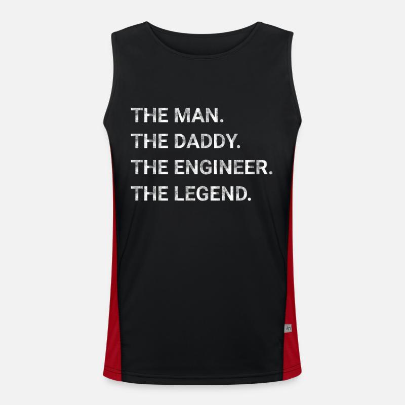The Man The Daddy The Engineer The Legend Men's Functional Contrast Tank Top 