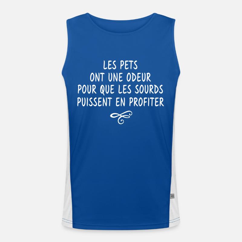 les pets ont une odeur / citation mauvaise odeur Débardeur respirant contrasté Homme 