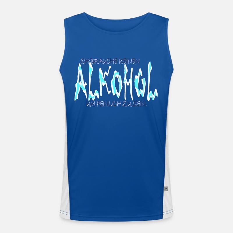 alkohol weiss Funktionelles Kontrast-Tank Top für Männer 