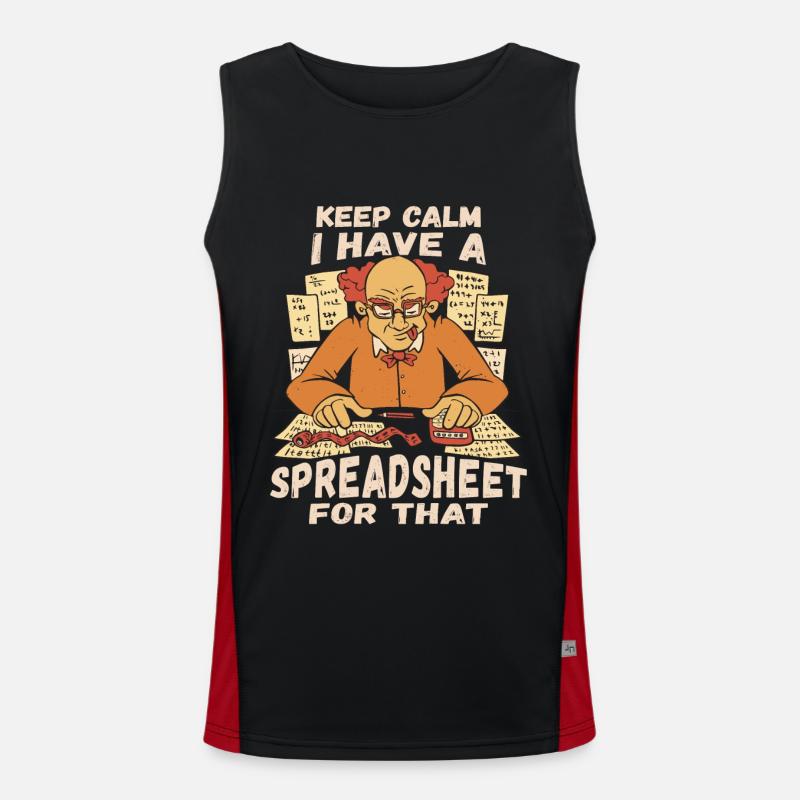 Bleib ruhig, ich habe eine Tabelle dafür Funktionelles Kontrast-Tank Top für Männer 