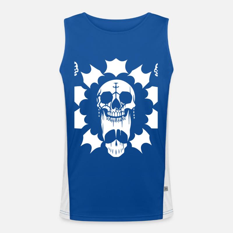 Horror Schädel Schädel Kunst Schädel Gothic Heavy Metal Funktionelles Kontrast-Tank Top für Männer 