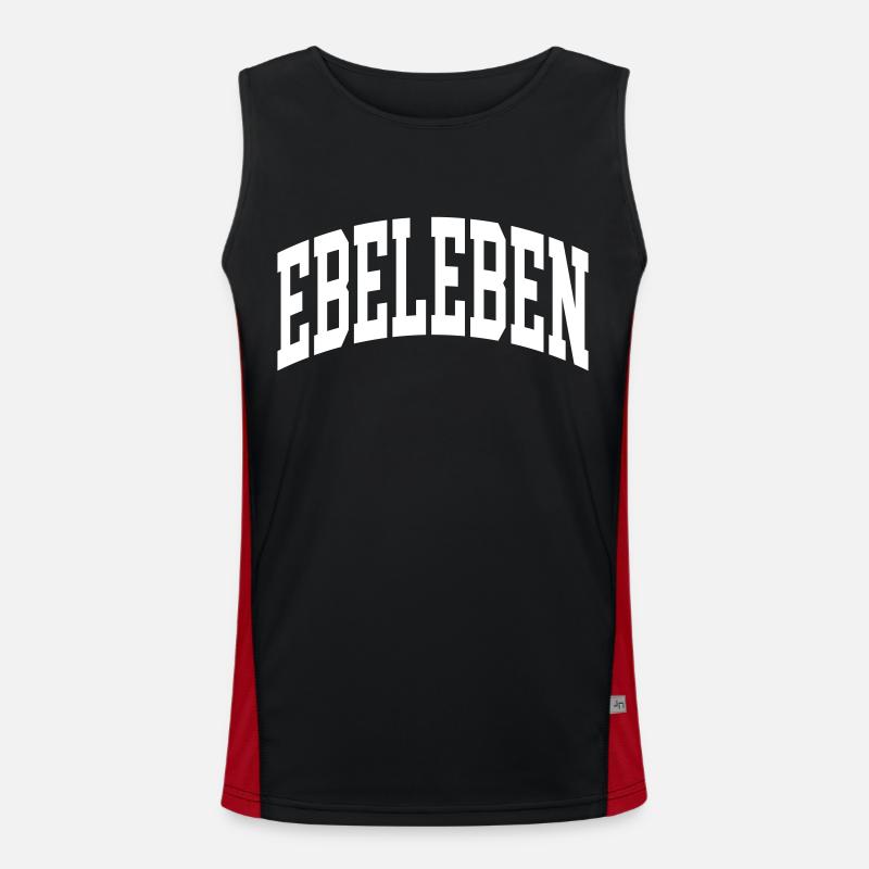 Ebeleben - Men's Functional Contrast Tank Top - black/red