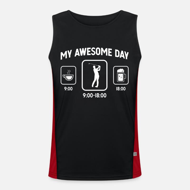 Mein toller Tag - Bier - Golf - Funktionelles Kontrast-Tank Top für Männer 