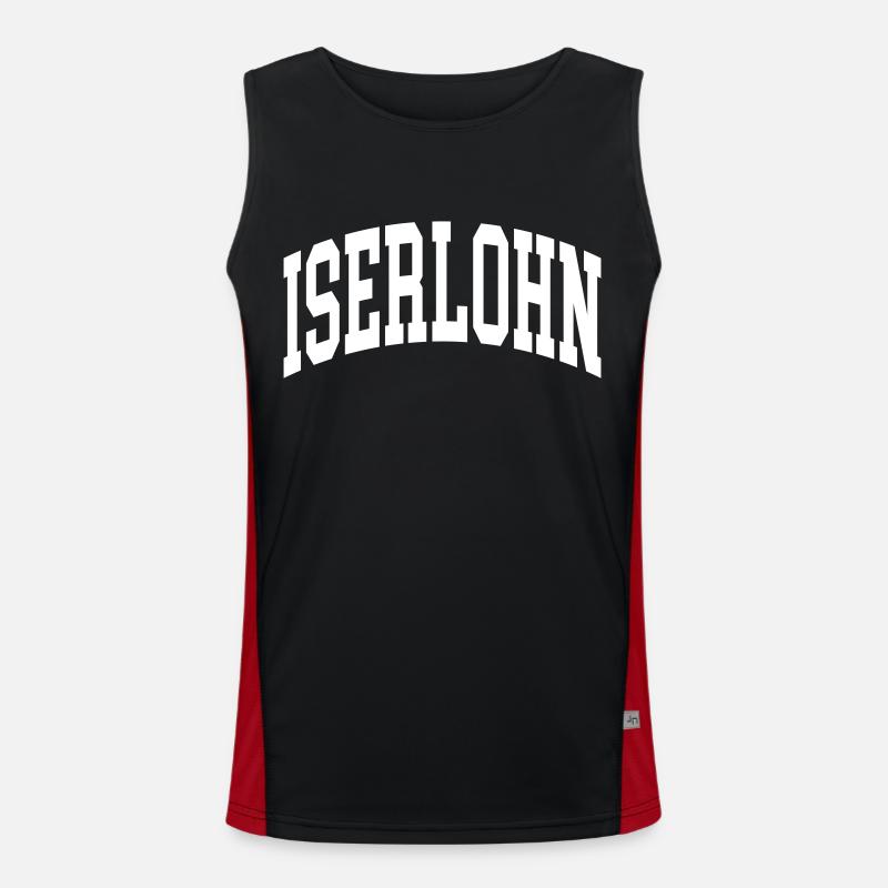 Iserlohn - Men's Functional Contrast Tank Top  - black/red