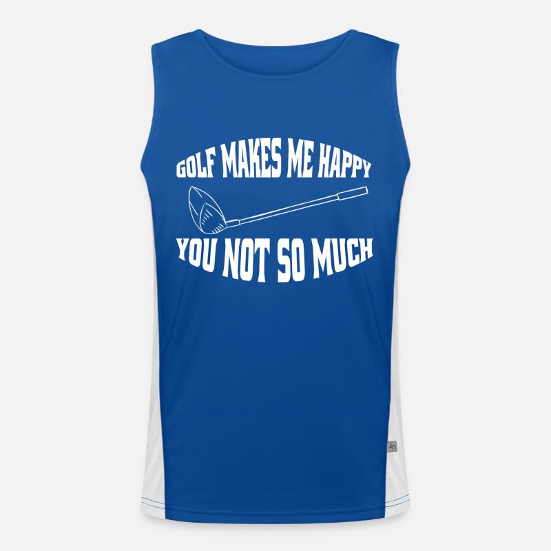 Golfer Golf Club Golf Course Golf Men's Functional Contrast Tank Top 