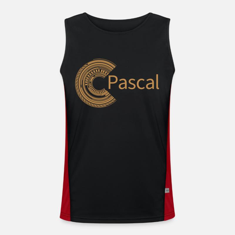 For Pascal - Men's Functional Contrast Tank Top  - black/red