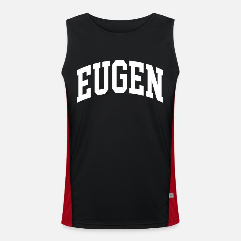 Eugene - Men's Functional Contrast Tank Top - black/red