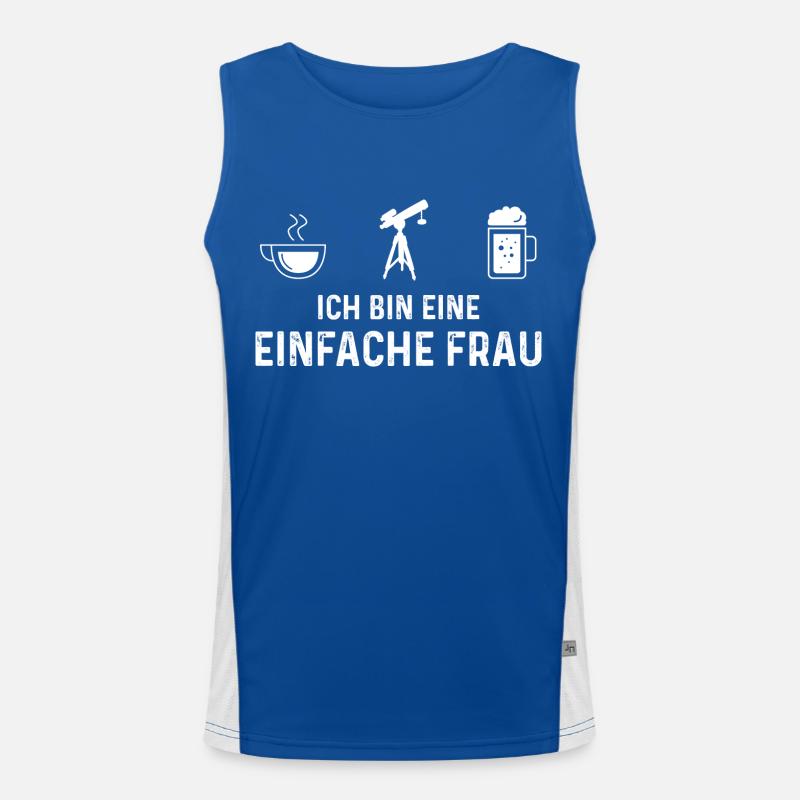 Ich Bin Eine Einfache Frau - Bierastronomie - Funktionelles Kontrast-Tank Top für Männer 